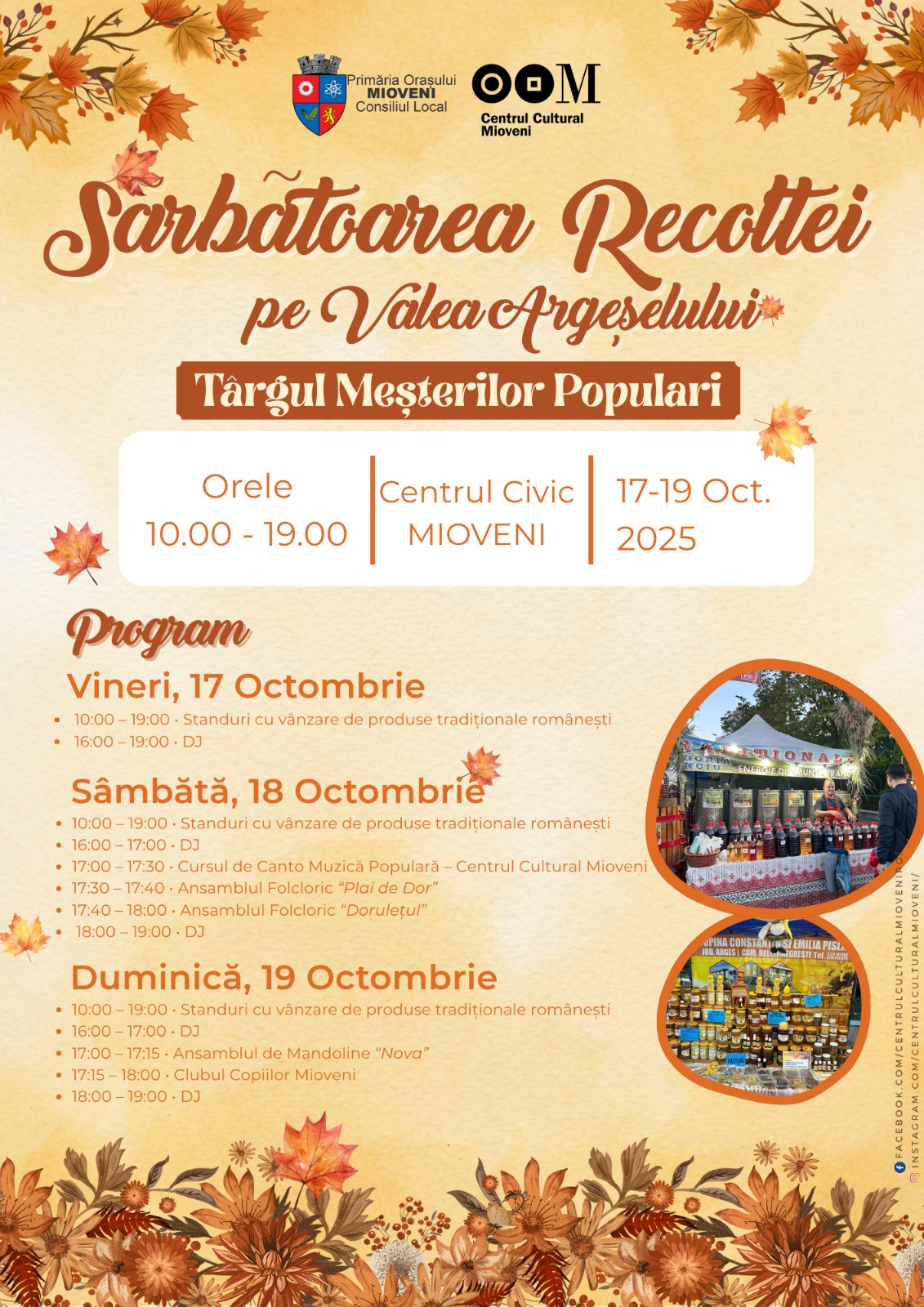 Sărbătoarea Recoltei pe Valea Argeșelului - Târgul Meșterilor Populari - Program